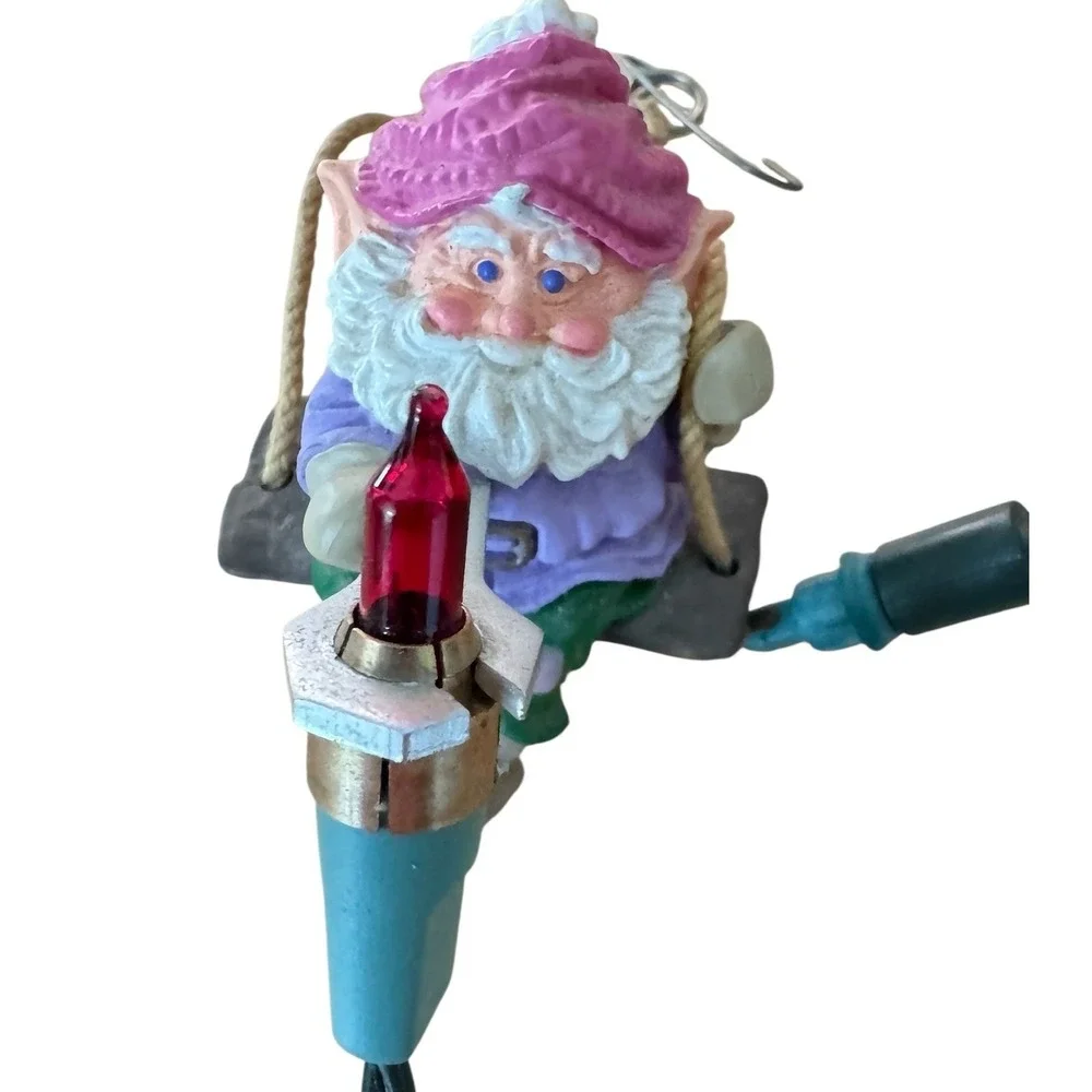 Two‎ Hallmark Vintage Ornaments Bear-A-Tone &  North Pole Power Light 1980s